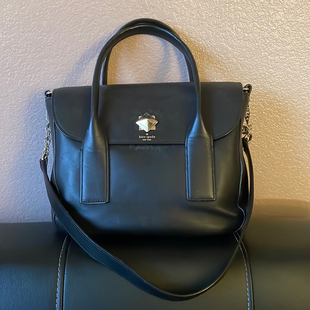 Black leather Kate Spade bag